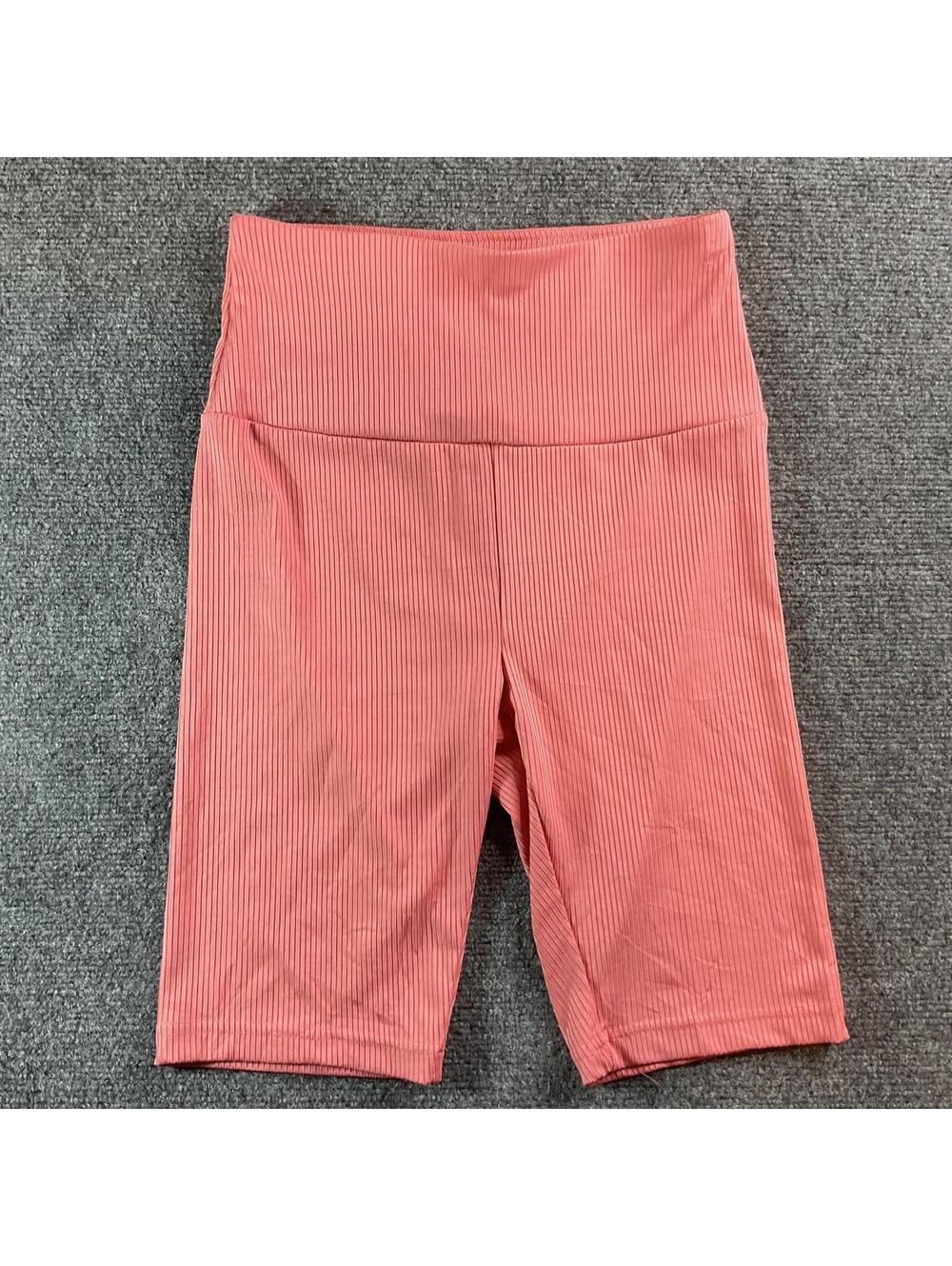 Womens Shosho Fashion Sports Workout Exercise Shorts Pink / Coral  Size Small